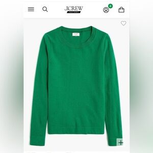 JCrew crew neck green sweater.